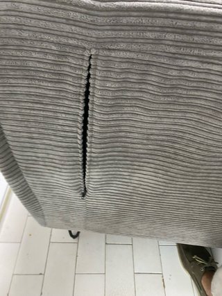 Sofá cama pana gris