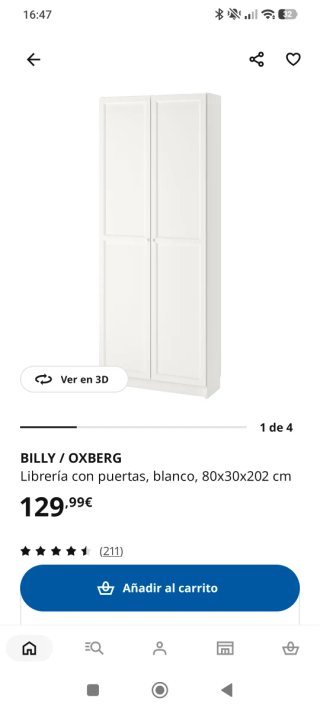 Librería Billy Ikea Blanca