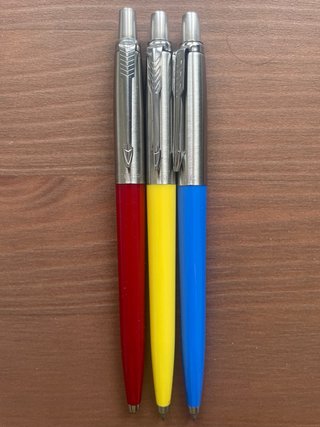 Set 3 Penne Parker (Rosso, Giallo, Blu)