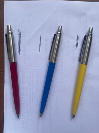 Set 3 Penne Parker (Rosso, Giallo, Blu)