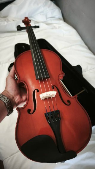 Violín con estuche y arco