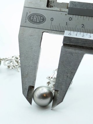Pendientes Oro 18k Blanco  Perla