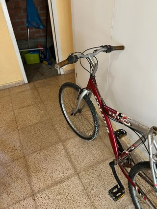 Bicicleta de montaña roja