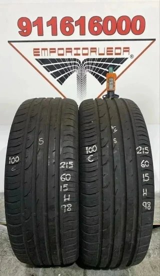 215 60 15 H CONTINENTAL RUEDA AL 90% VIDA UTIL