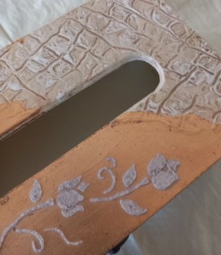 Scatola portagioie/fazzoletti decorata