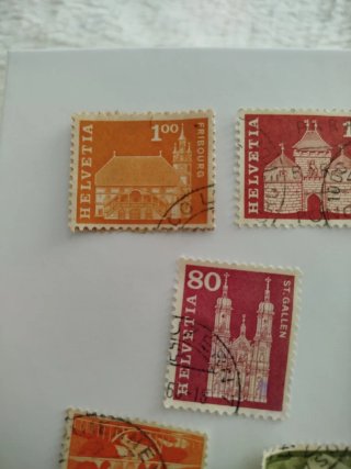 Sellos Suiza Helvetia Castillos Colección