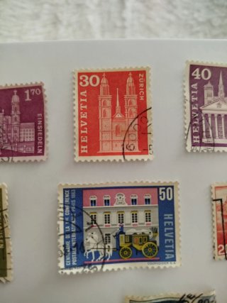 Sellos Suiza Helvetia Castillos Colección