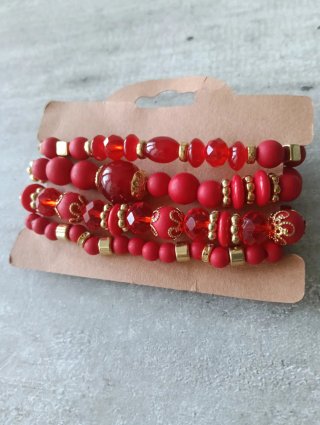 Bracciali Rossi con Ciondolo Cuore