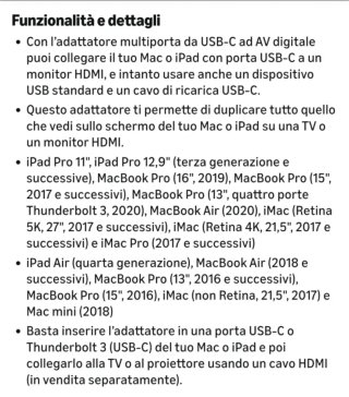 Adattatore multiporta Apple USB-C AV digitale