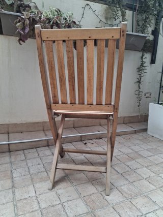 5 Sillas de Madera Plegables Marrones