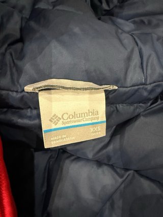Abrigo Columbia niño gris y rojo