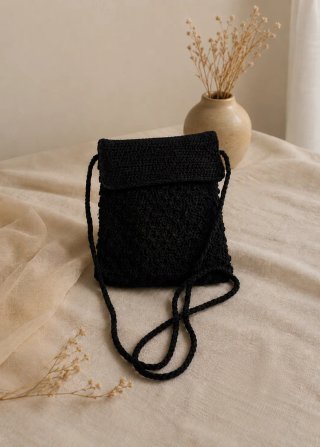 Bolso Crochet Negro