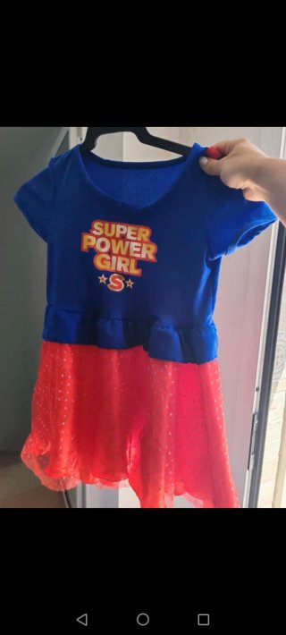 Disfraz Super Girl Azul y Rojo