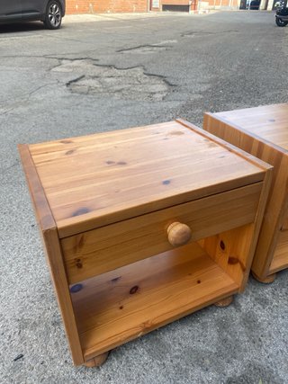 Pareja Mesitas Madera Rústica