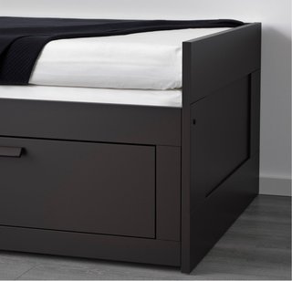 Cama BRIMNES Ikea 2 cajones + 2 colchones