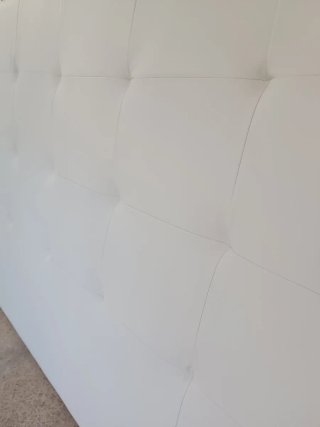 Cabecero tapizado blanco cama 135 y 145