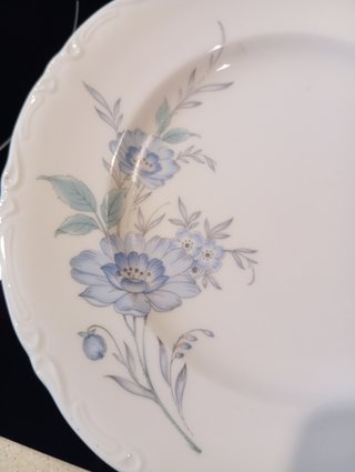 2 Piatti da Dessert Vintage Pontesa Fiori Blu