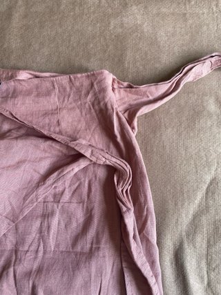 Falda Pieces Talla L Algodón Lino Rosa
