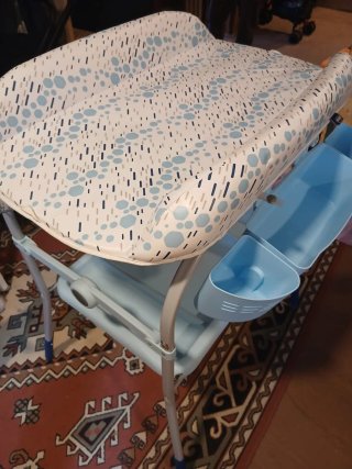 Bañera bebé Chicco azul con soporte
