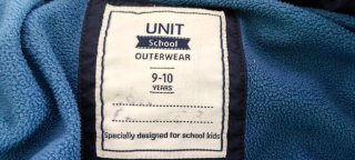 Abrigo de invierno azul talla 9-10 años