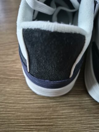 Zapatos Lacoste Cuero Azul Blanco
