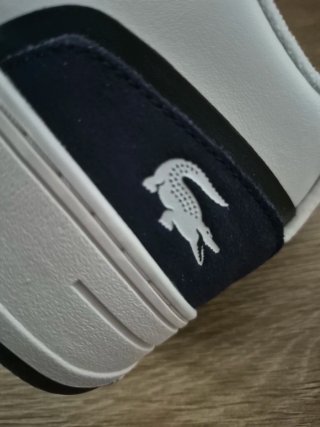 Zapatos Lacoste Cuero Azul Blanco