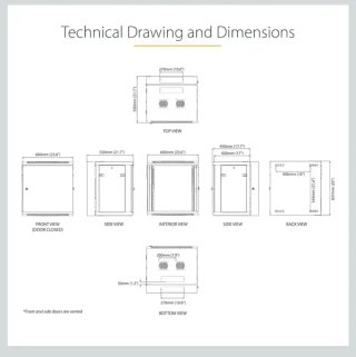 StarTechcom Armario Rack de Pared para Servidores