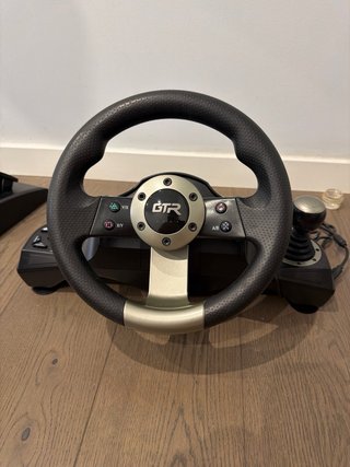 Volante y Pedales GTR para PS4/PS5/PC