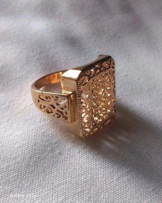 Anello filigrana vintage acciaio inox