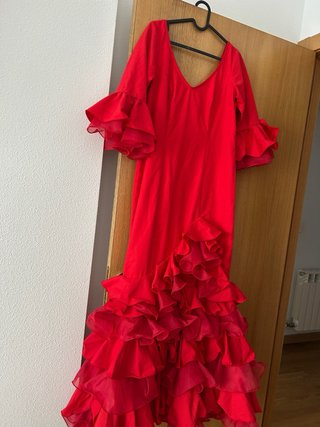 Traje de flamenca rojo