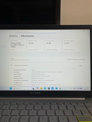 Asus Vivobook 14 i7 512GB ¡Batería nueva!