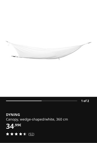 Tessuto per tende DYNING IKEA 360cm Bianco