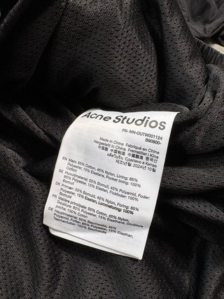Chaqueta cortavientos Acne Studios Negra