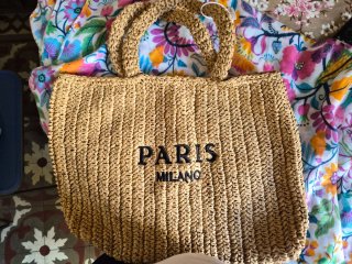 Bolso de playa Paris Milano beige