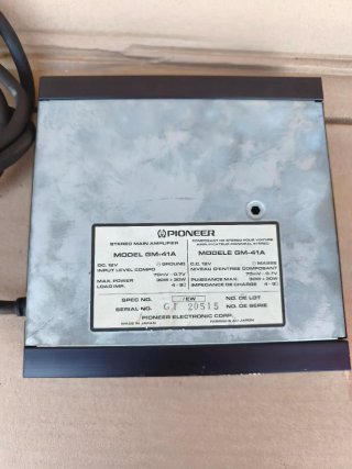 Amplificador Pioneer GM-41A Estéreo Vintage