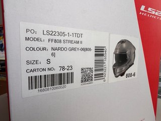 Casco Moto LS2 Stream II Gris Nardo Talla S