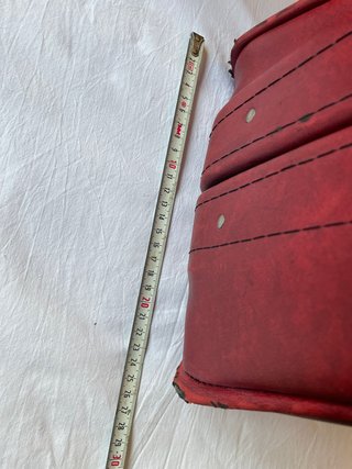 Juego 2 maletas cuero vintage rojo oscuro