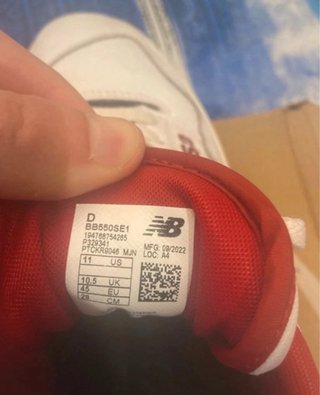 Zapatillas New Balance 550 Blancas y Rojas