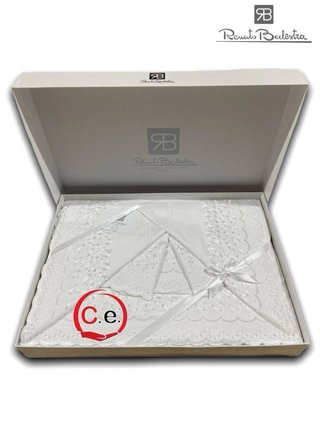 Nuovo Completo Lenzuola Pizzo San Gallo Microfibra