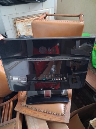 LG TV Monitor Negro/Plateado
