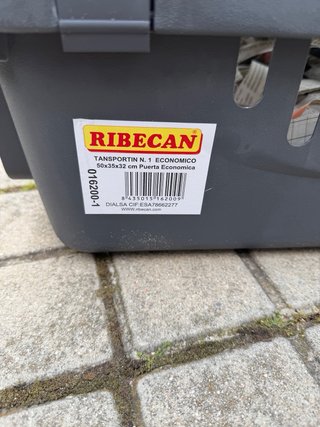 Transportín para mascotas gris y blanco