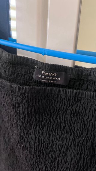 Vestido Bershka Negro Manga 3/4 Talla xs