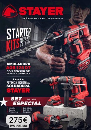 Set Taladro, Radial y Martillo Stayer