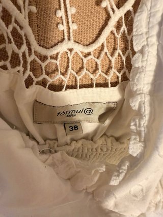 Vestido blanco con crochet