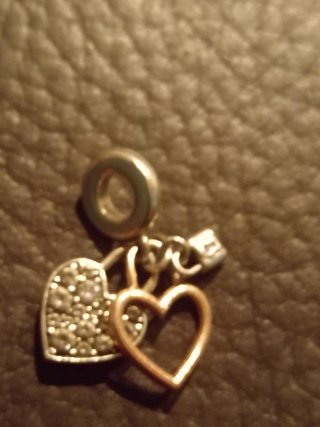Pandora Charm Corazón Doble y Candado