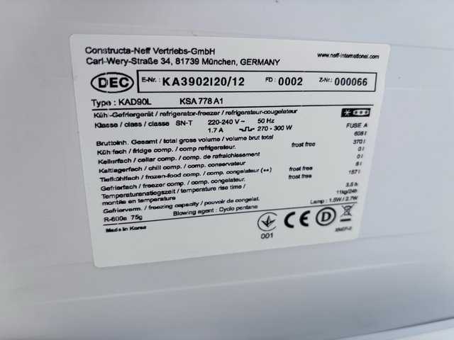 AMERICANO NEFF INOX 177cm. ENVIO GRATIS