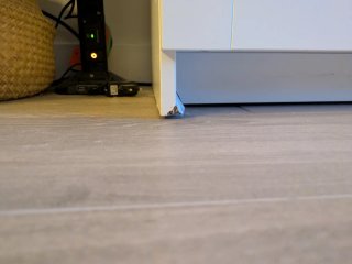 Mueble TV Ikea Blanco y Transparente