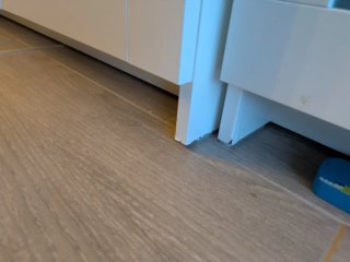 Mueble TV Ikea Blanco y Transparente