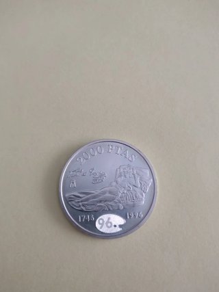 Moneda Plata 2000 Pesetas Goya 1743-1996