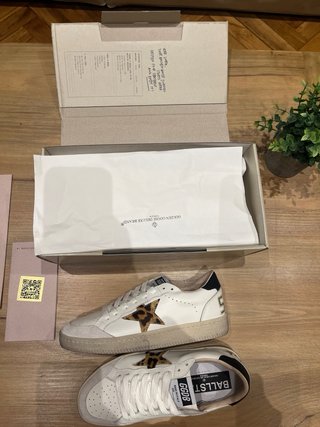 Golden Goose Mujer Ballstar leopardo